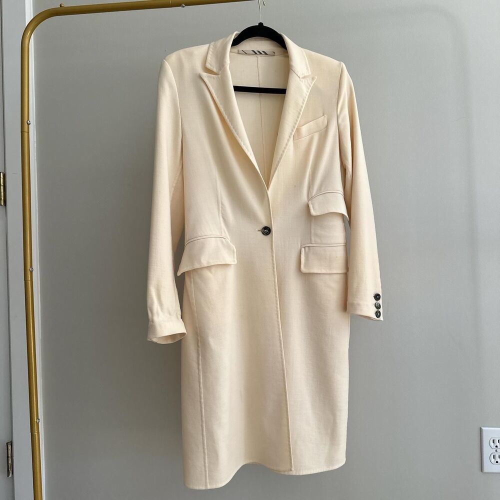Burberry Women's Cream and Tan Coat